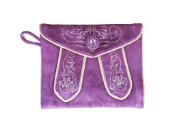 Trachten portemonnee paars
