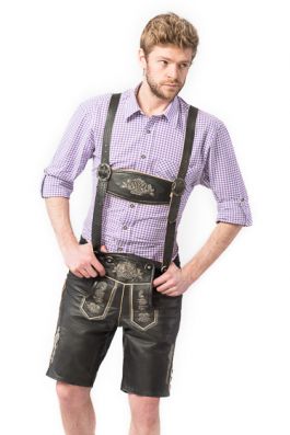Lederhose Max Short Black Deluxe
