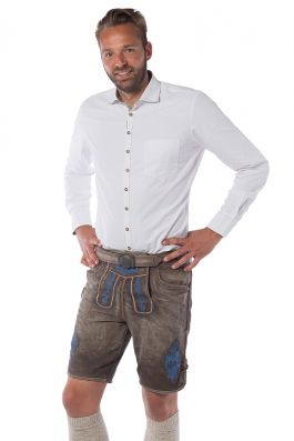 Lederhose Gaudi Short Brown/ Blue