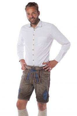 Lederhose Gaudi Short Brown/ Orange