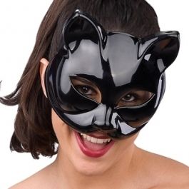 Black cat mask (hard pvc)