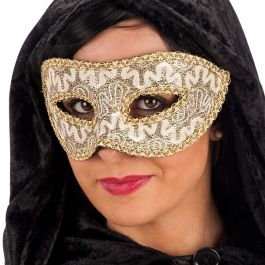 PVC golden damask mask with header