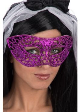 Purple mask w/glitter