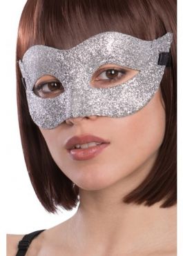 Silver glittered mask