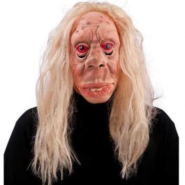 Old Witch latex mask with blond hair