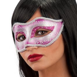 Pink mask in hard pvc with glitter in pbh (TU)