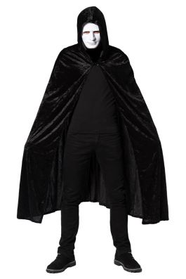 Cape met Capuchon Black Velours