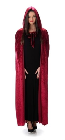 Rode Cape Met Capuchon (Onesize)