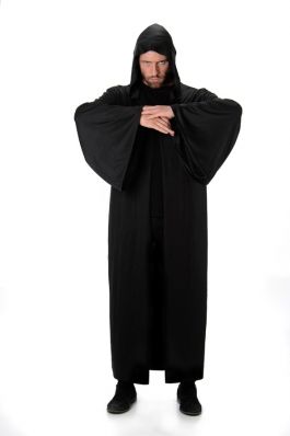 Zwarte Cape Met Capuchon
