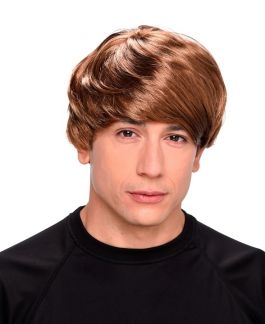 Bruine Boy Band Pruik