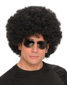 Zwarte Afro Pruik