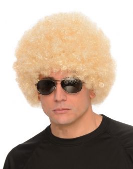Blonde Afro Pruik