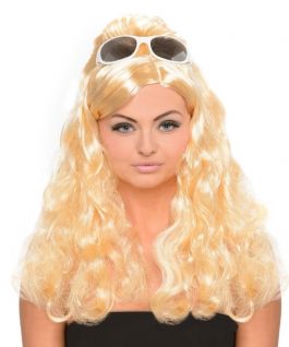 Blonde Krullende Penny Pruik