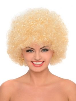 Blonde Afro Pruik