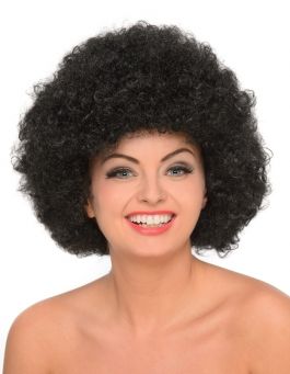 Zwarte Afro Pruik