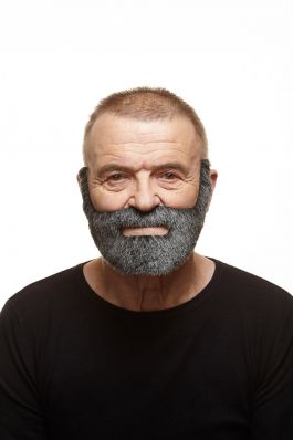 Mustache with Beard Fabian Dark Grey