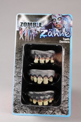 Zombie teeth (set 3 st.) on card
