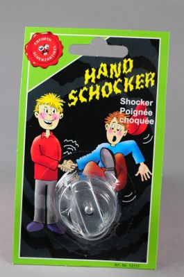 Shock hand shaker on card