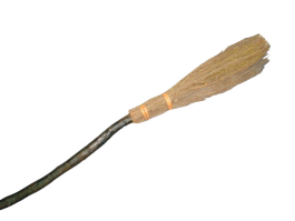Witch broom met plastic handle