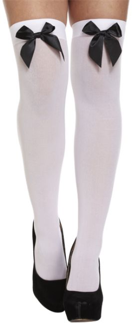 Kousen met Strik (Strik: wit/zwart) / One-size