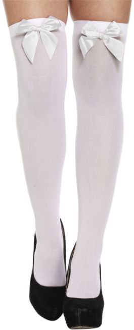 Kousen met Strik (Strik: wit/wit) / One-size