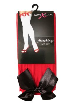 Kousen met Strik (Strik: rood/zwart) / One-size