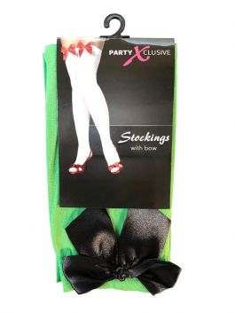 Kousen met Strik (Strik: groen/zwart) / One-size