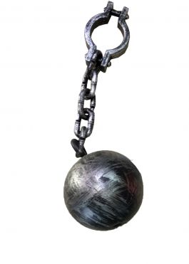Bal met ketting Deluxe, 40 cm / One-size