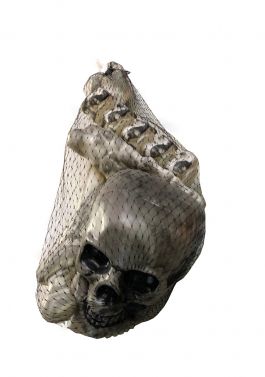 Skull set Deluxe grijs 30 cm / One-size
