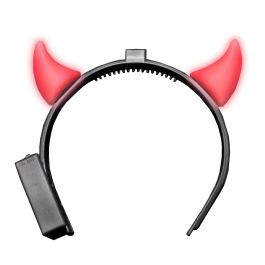 Duivelsdiadeem met licht rood incl batt / One-size