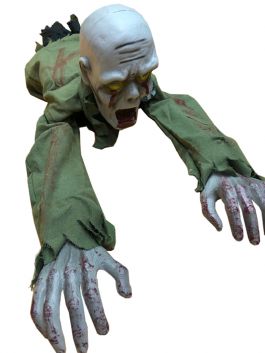 Kruipende Zombie met licht en geluid 75 cm / One-size