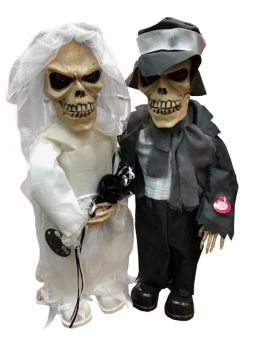 Singing Ghost Couple, bewegend met licht en geluid 50 cm / One-size