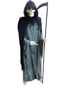 Grim Reaper XXL, bewegende kaak, met licht en geluid, 180 cm / One-size