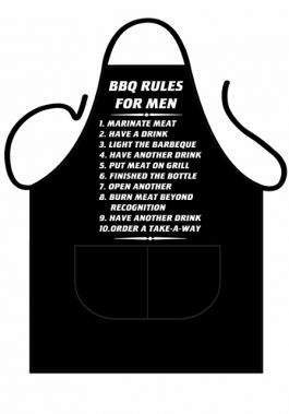 BBQ Schort Deluxe - BBQ rules for Men / One-size
