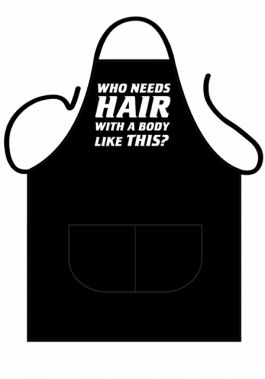 BBQ Schort Deluxe - Who needs Hair / One-size