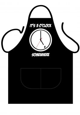 BBQ Schort Deluxe  - It's 5 o'clock somewhere / One-size