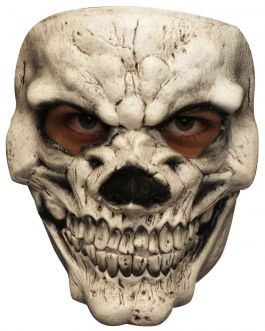Gezichtsmasker - Skull 3 White / One-size