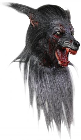 Volledig Hoofdmasker - Black Wolf / One-size
