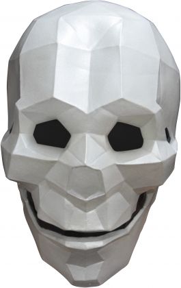 Volledig Hoofdmasker - Low Poly Skull / One-size