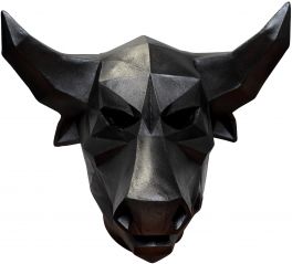 Volledig Hoofdmasker - Low Poly Bull / One-size