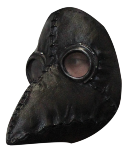 Volledig Hoofdmasker - Plague Doctor Black / One-size