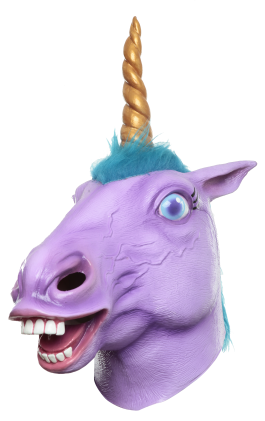 Volledig Hoofdmasker - Unicorn Pony / One-size