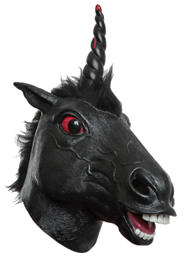 Volledig Hoofdmasker - Unicorn Gothic / One-size