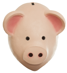 Volledig Hoofdmasker - Piggy Bank / One-size