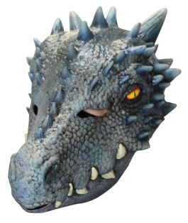 Volledig Hoofdmasker - Winter Dragon / One-size