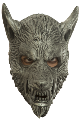 Volledig Hoofdmasker - Silver Wolf / One-size