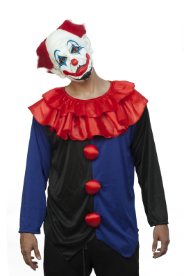 Volledig Hoofdmasker - Rosso the Clown / One-size