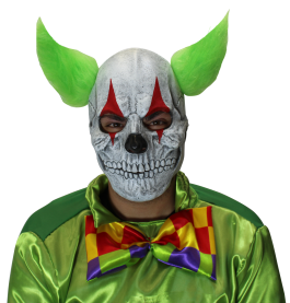 Gezichtsmasker met haar - Clown Skull / One-size