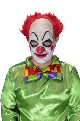 Volledig Hoofdmasker met haar - Pickles the Clown Red / One-size