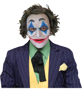 Gezichtsmasker met haar - Crazy Jack Clown  / One-size